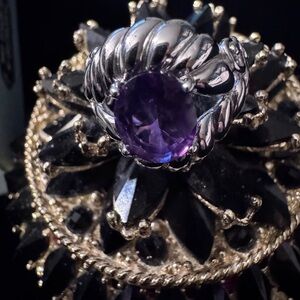 Carolyn Pollack SS amethyst ring.